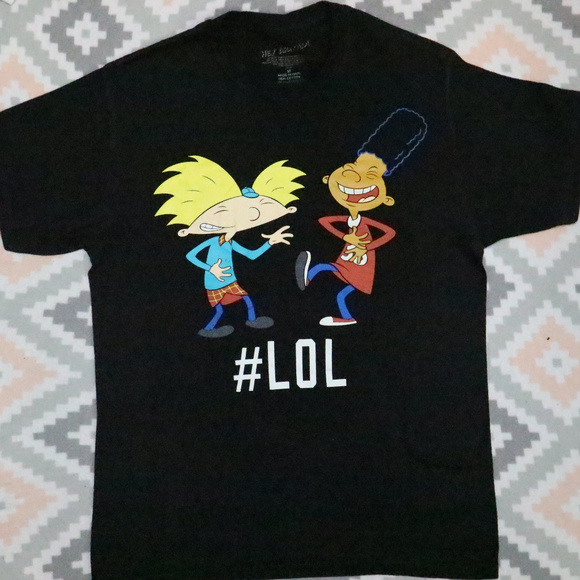 Nickelodeon HEY ARNOLD LOL Black Tee T-shi… - Picture 3 of 4